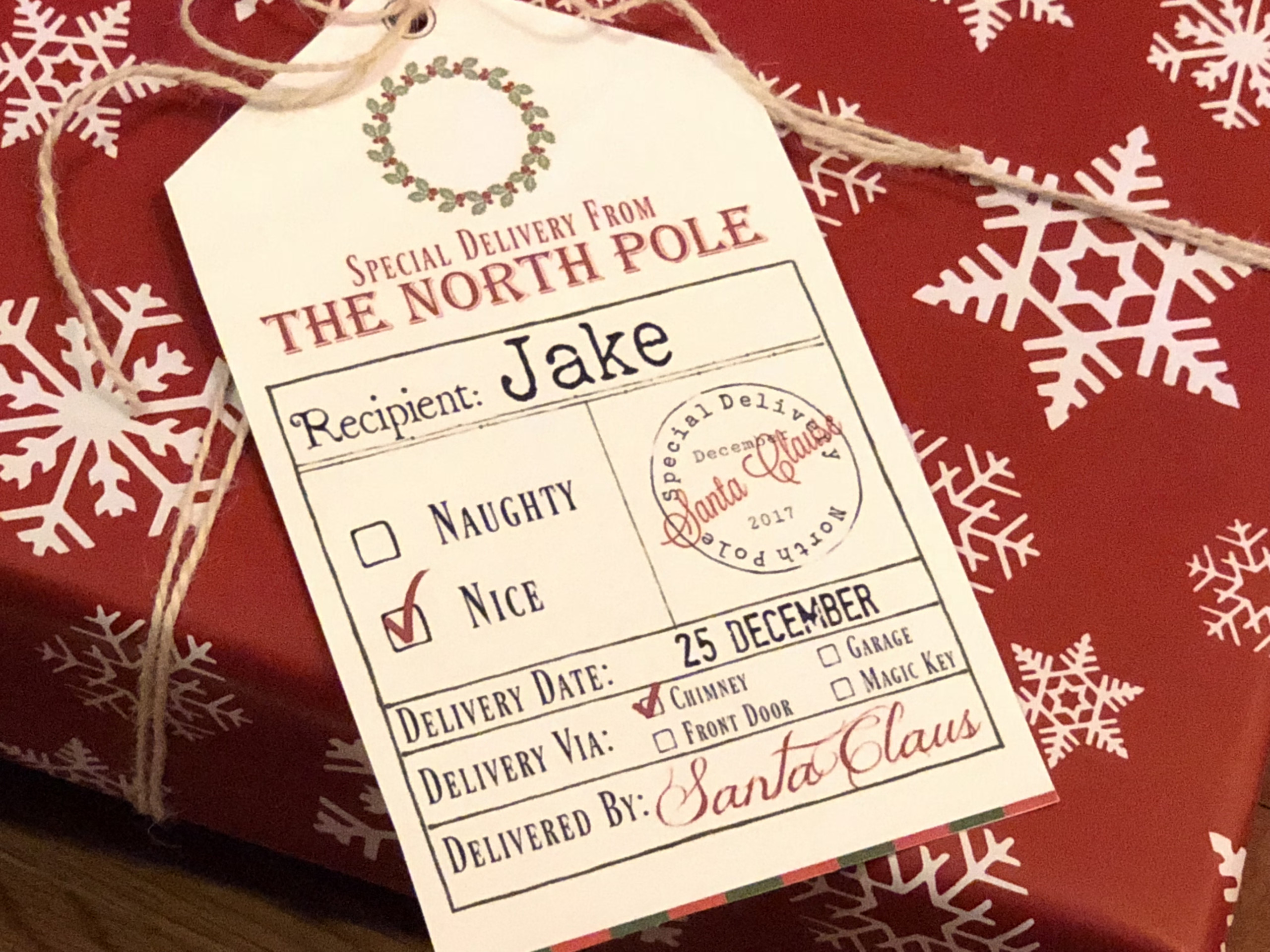 Free Printable Gift Tags From Santa Bear Hugs And