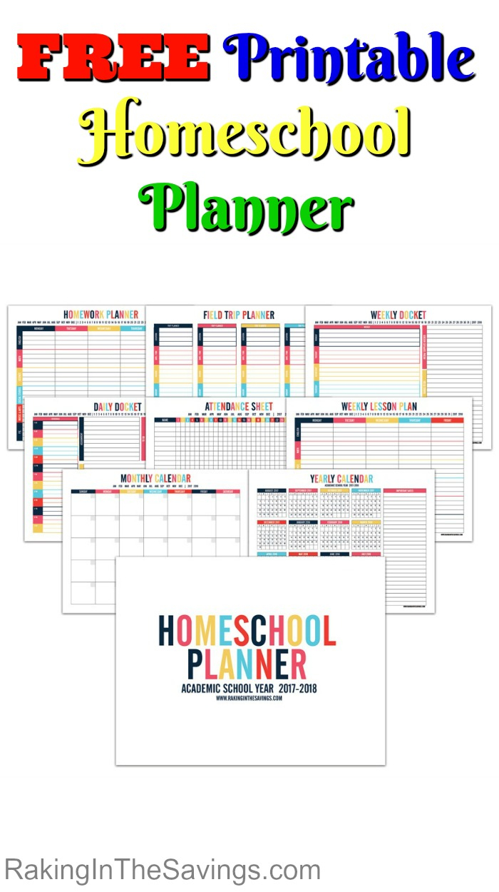 Free Printable Homeschool Planner Raking In The Savings