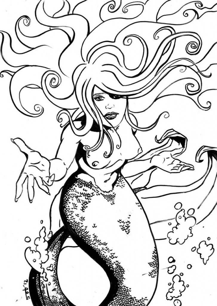 Free Printable Mermaid Coloring Pages For Kids