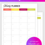 Free Printable Monthly Planner MO2P Letter Size Planner