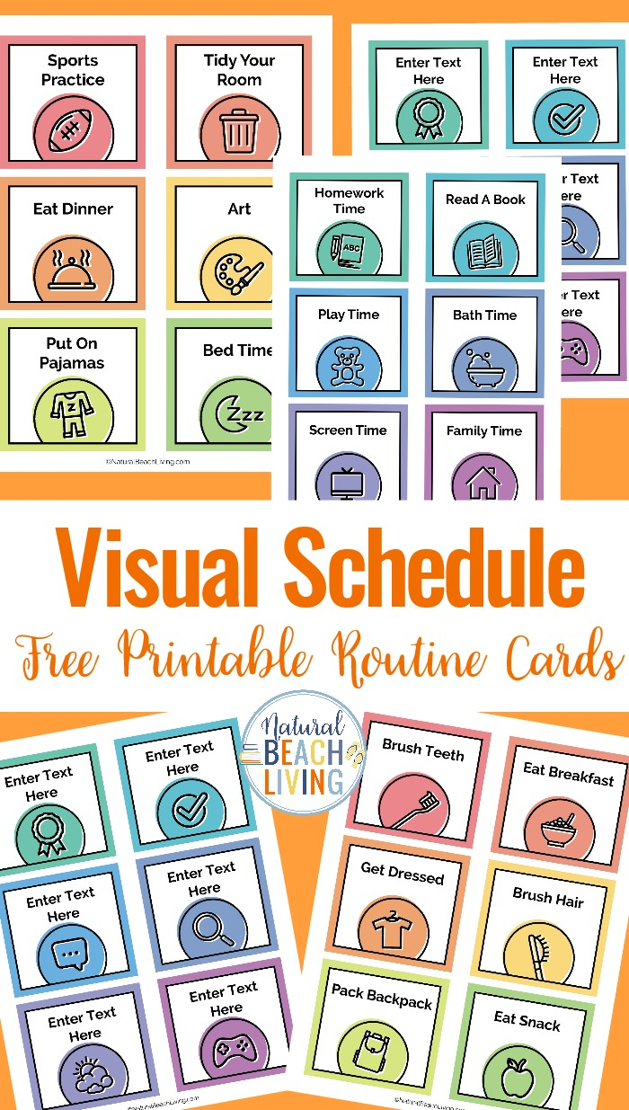 Free Printable Picture Schedule Cards Visual Schedule 