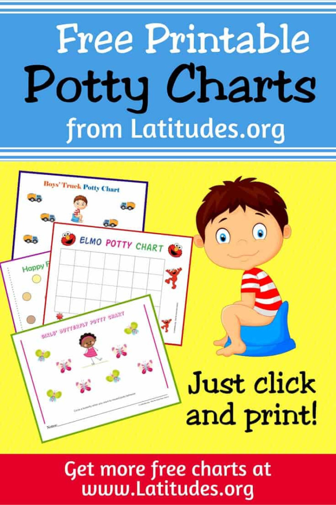 FREE Printable Potty Training Charts For Boys And Girls