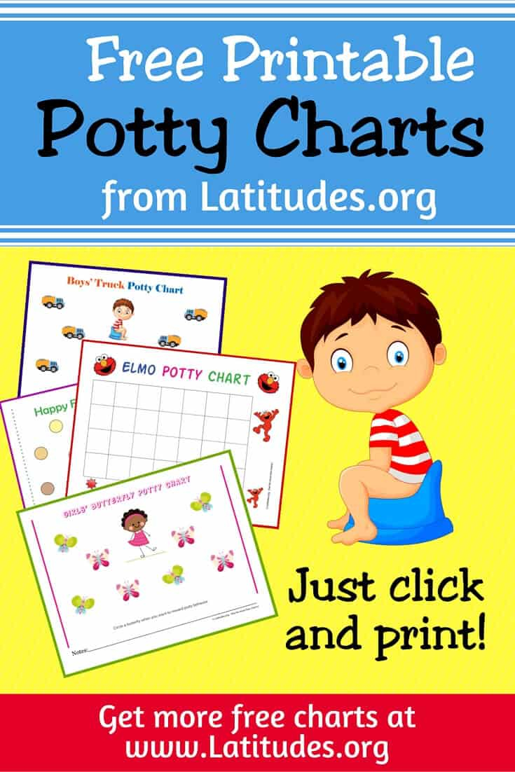 FREE Printable Potty Training Charts For Boys And Girls 