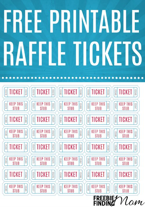 FREE Printable Raffle Tickets