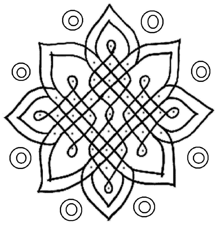 Free Printable Rangoli Coloring Pages For Kids