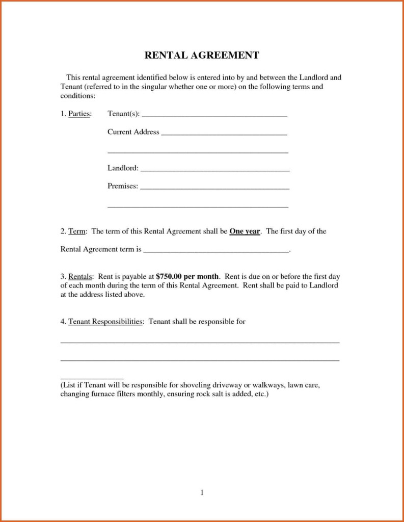 Free Printable Rental Forms Template Business PSD Excel