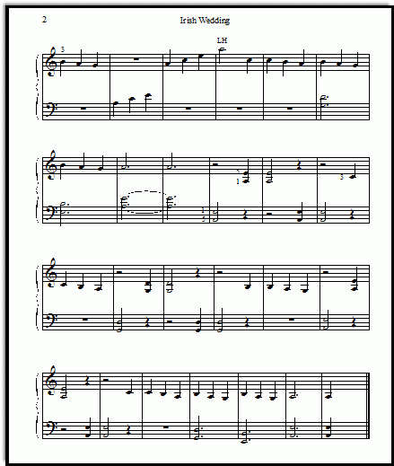 Free Printable Sheet Music For Piano Students Irish Wedding