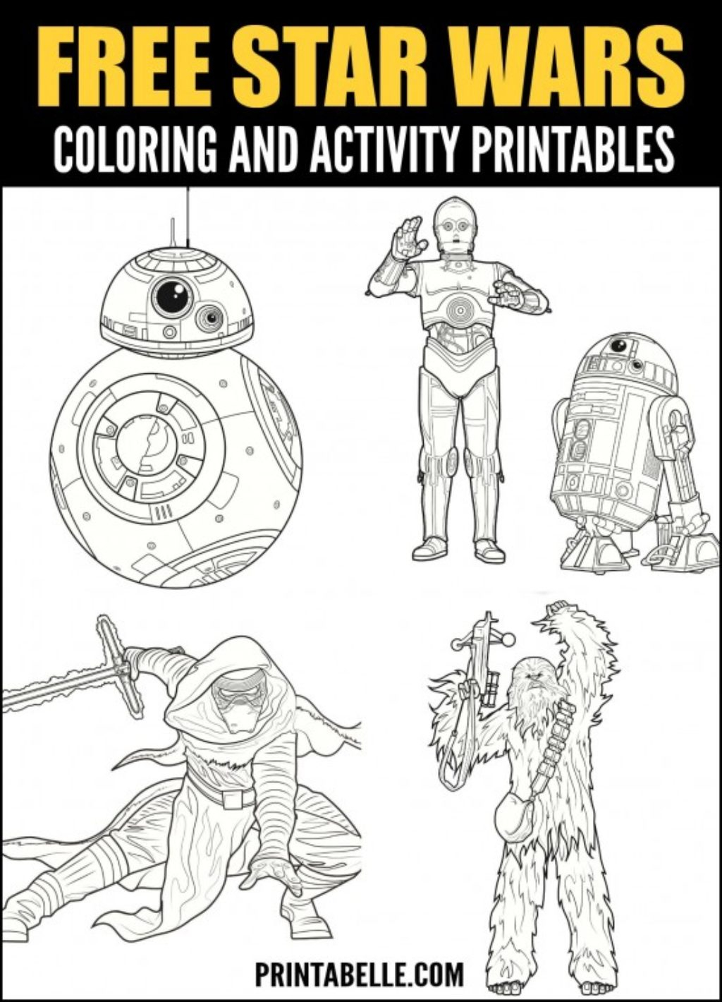 Free Printable Star Wars Activity Pages Party Printables 