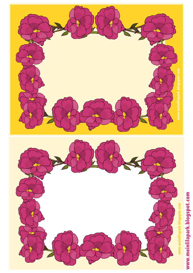 Free Printable Stationery With Flower Border 