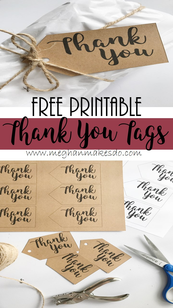 Free Printable Thank You Tags Meghan Makes Do