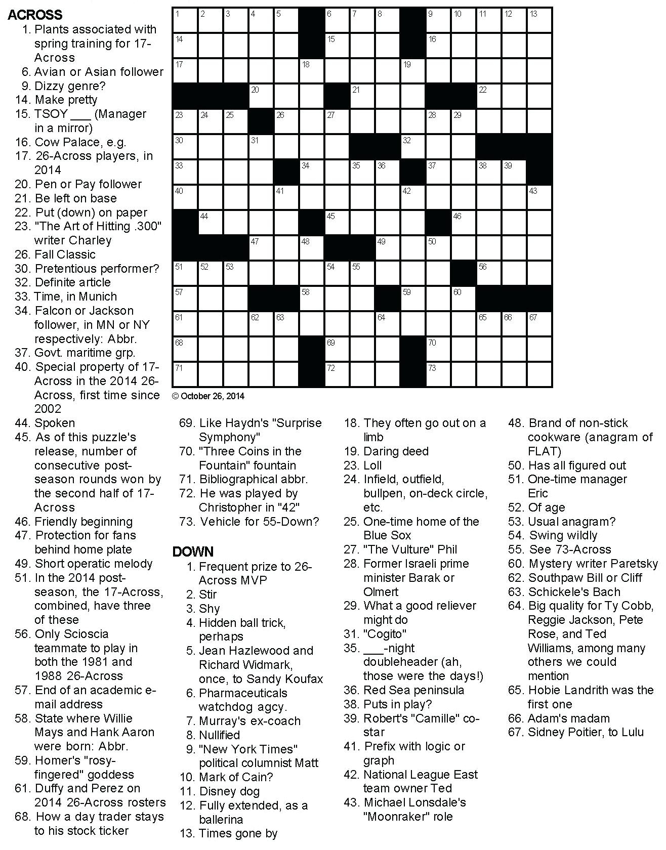 Free Printable Themed Crossword Puzzles Halloween 