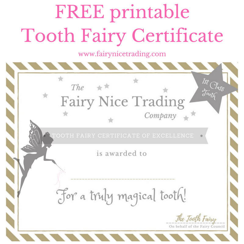 Free Printable Tooth Fairy Certificate The Fairy Nice 