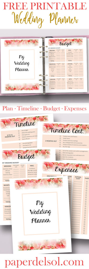 Free Printable Wedding Planner For Wedding Binder 