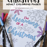 Free Printable White Christmas Adult Coloring Pages Our