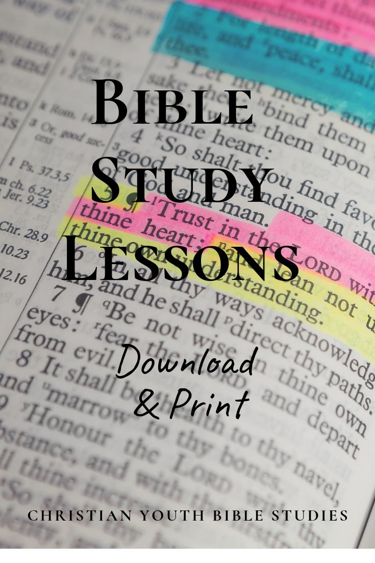 Free Printable Youth Bible Study Lesson For Kids And 