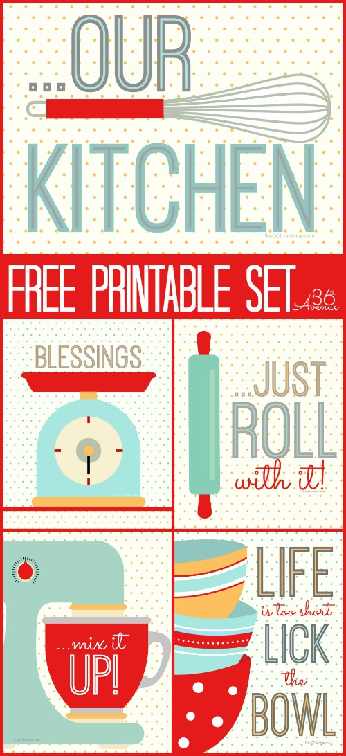 Free Printables Kitchen Set The 36th AVENUE