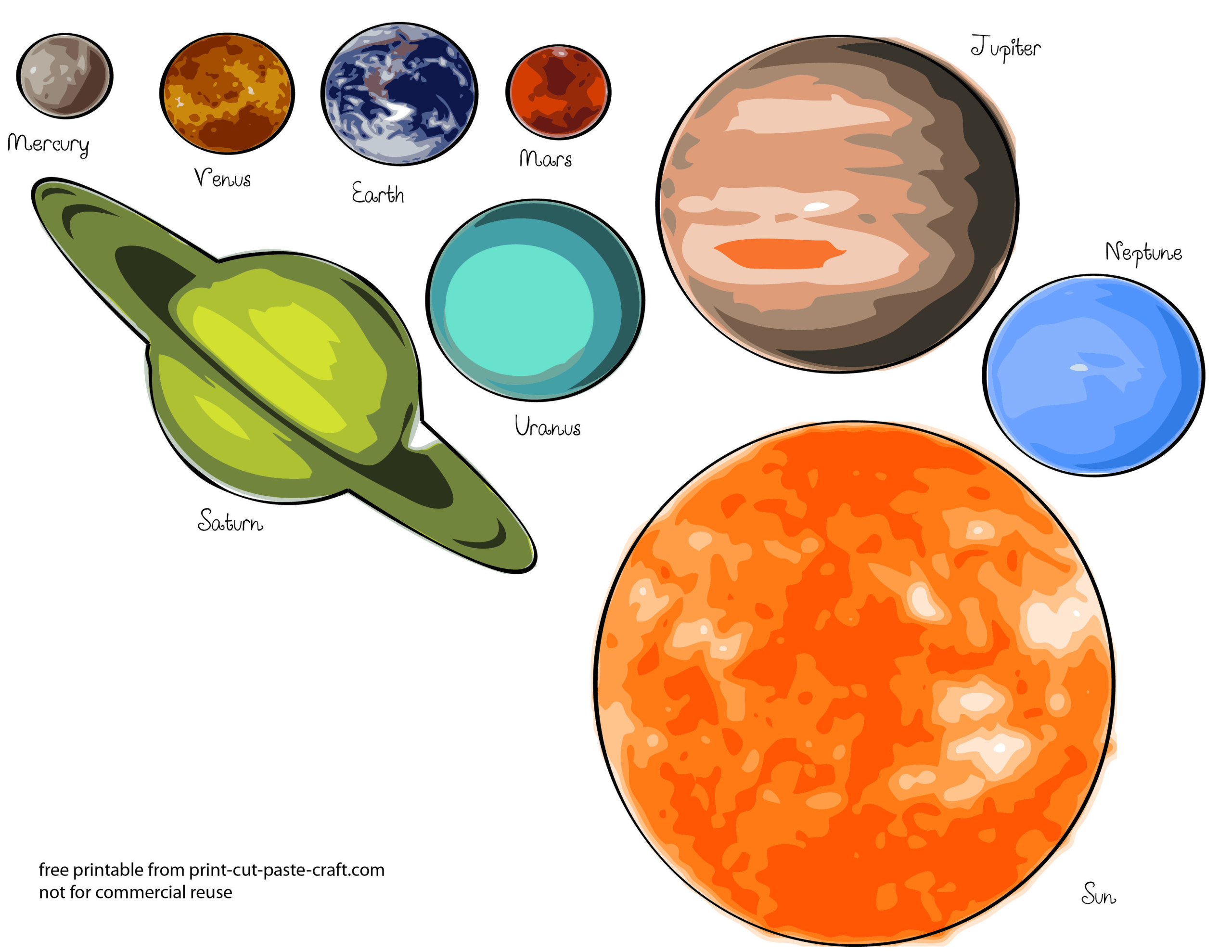 Free Printables Planets Free Printable Solar System 