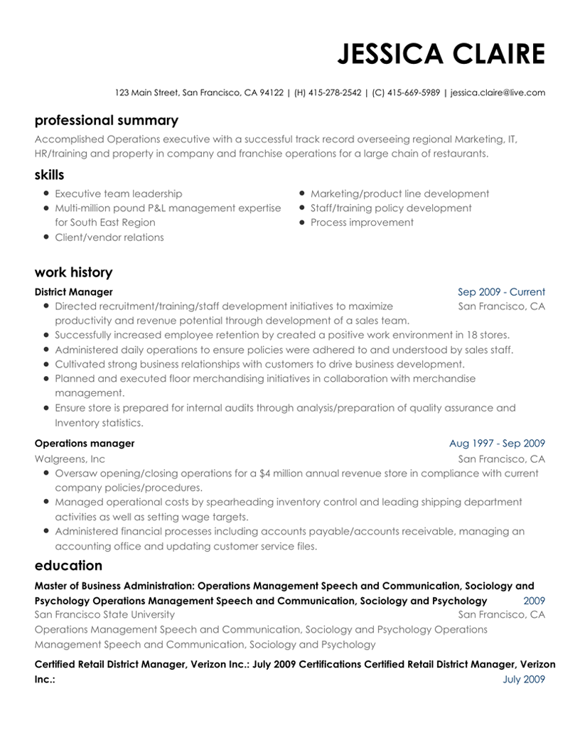 Free Resume Builder Online Create A Professional Resume 
