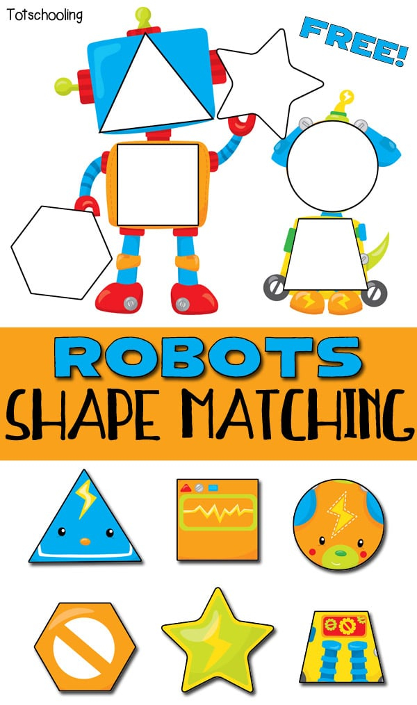 FREE Robot themed Shape Puzzle Free Homeschool Deals
