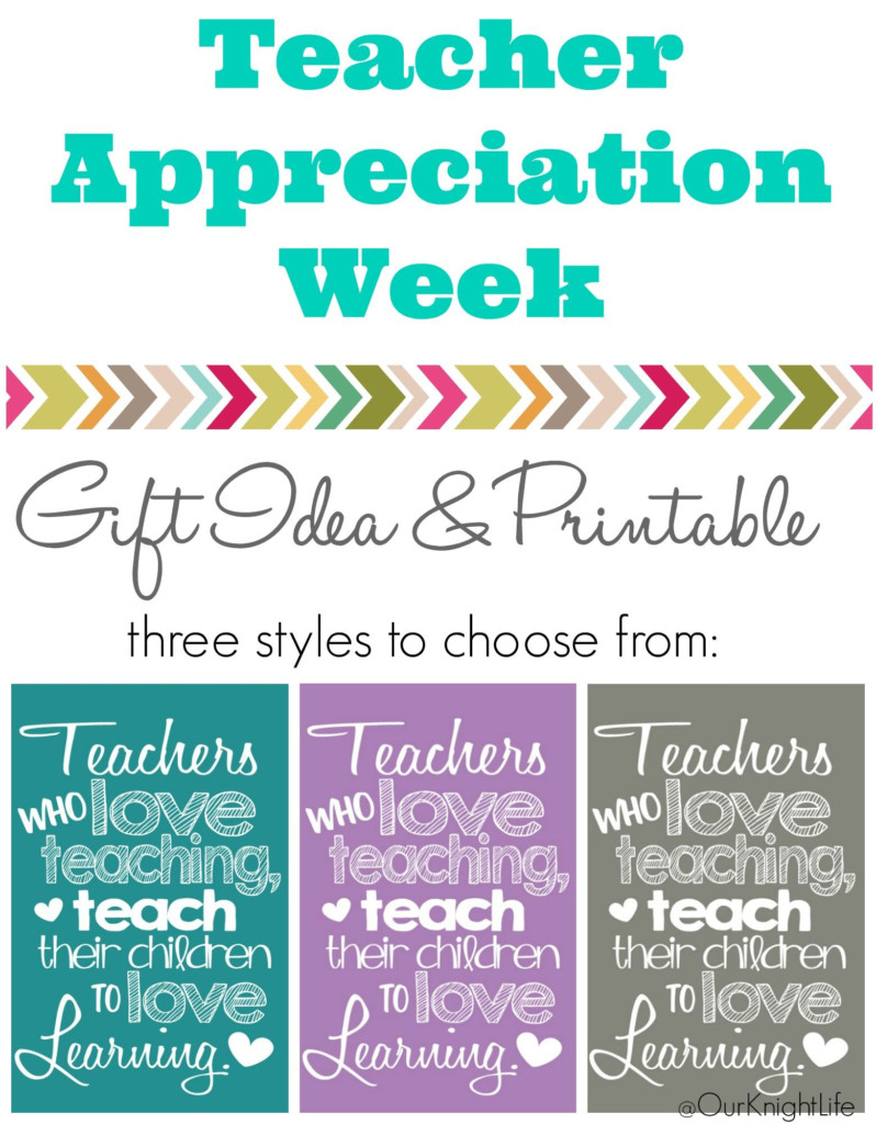 Free Teacher Appreciation Printable Teachers Who Love