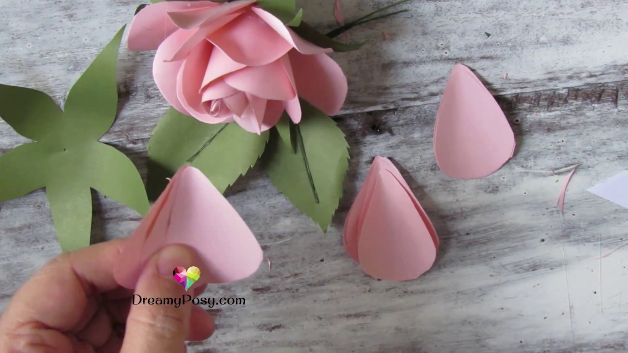  FREE Template How To Make Paper Rose YouTube