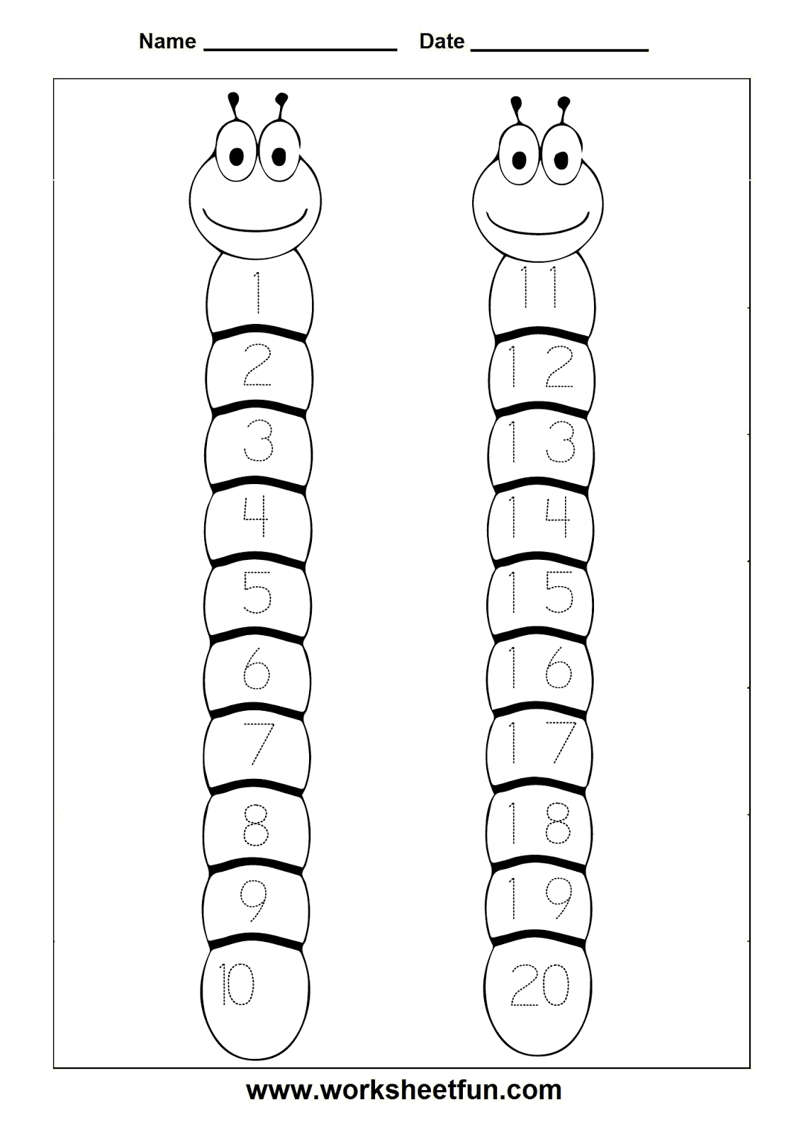 Fresh Writing Numbers 1 20 Fun Worksheet