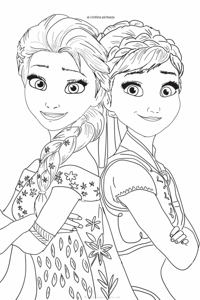 Frozen 2 Coloring Pages Elsa And Anna Coloring