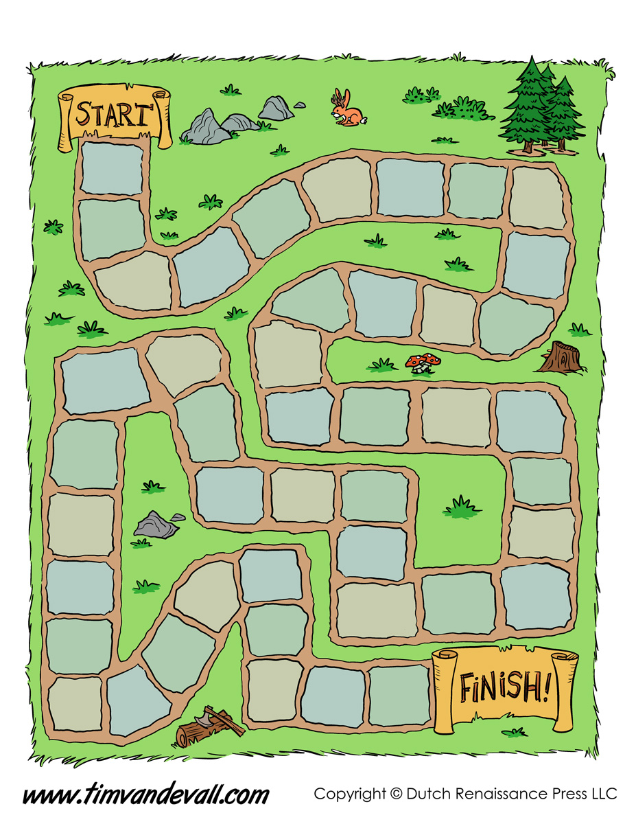 Game Board Template Tim s Printables