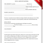 Generic Rental Agreement Form Free Printable
