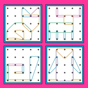 Geoboards Animals Task Cards By My Happy Place TpT