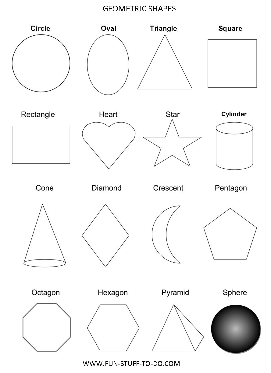 Geometric Shapes Worksheets Free To Print