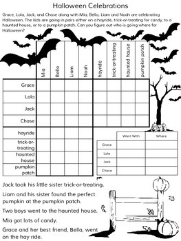 Halloween Logic Puzzles 5 Puzzles No Prep By Secret 