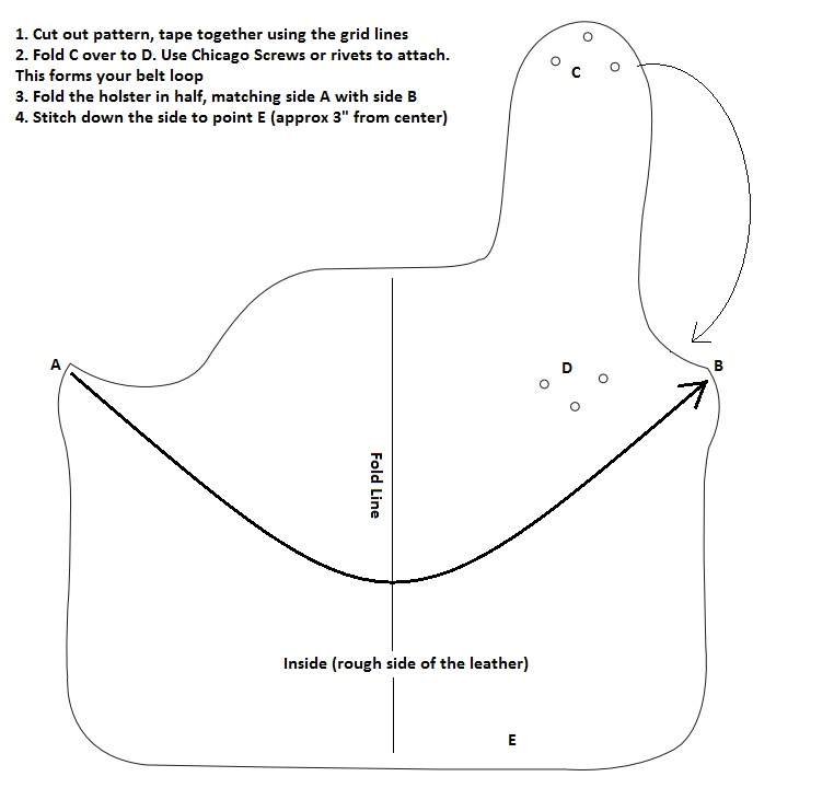 Hammershot Holster Template Calamity A Weird West LARP