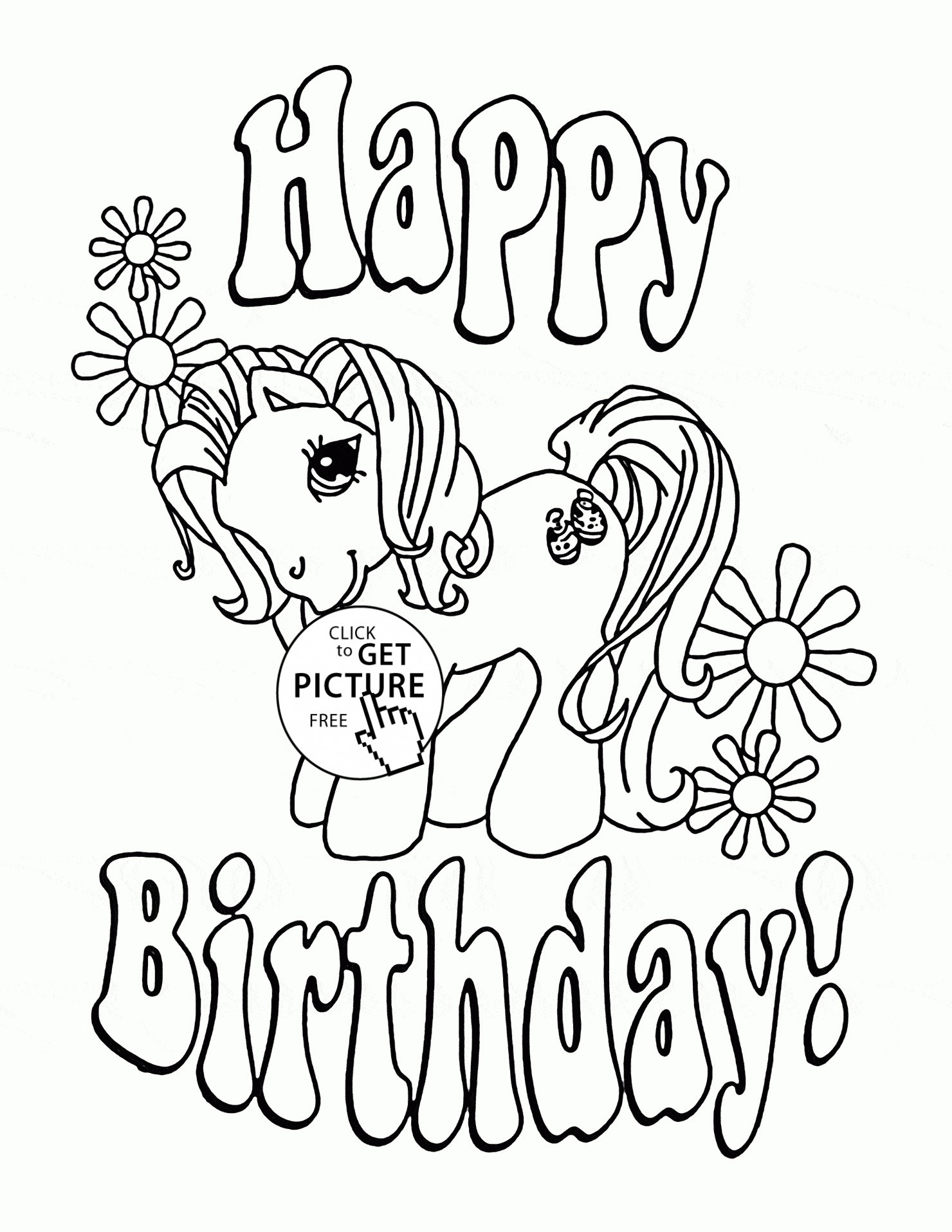 Happy Birthday Unicorn Coloring Pages Free Coloring Sheets