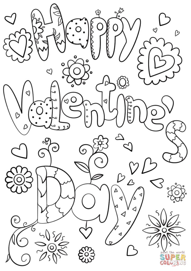 Happy Valentine S Day Coloring Page Free Printable