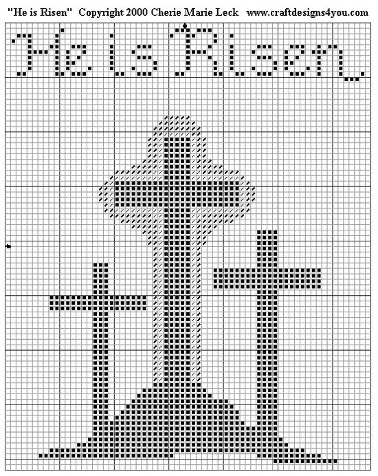 He Is Risen Cross Stitch Christian Cross Stitch Patterns 