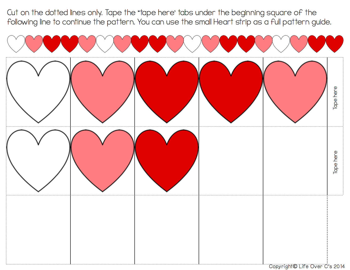 Heart Pattern Free Printable For Valentine s Day