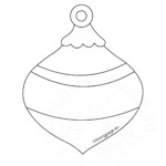 Honeycomb Christmas Ornament Template Coloring Page