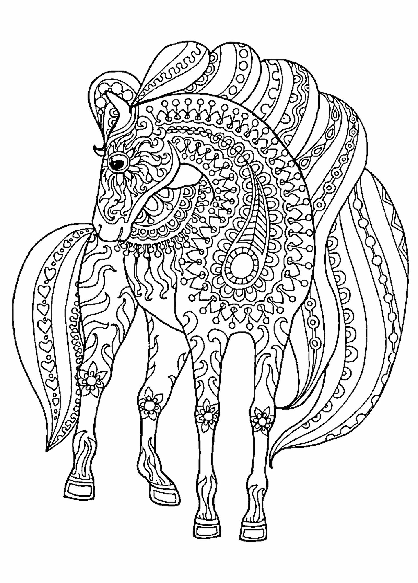 Free Printable Horse Coloring Pages - FreePrintableTM.com ...