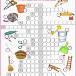 Household Items Crossword Puzzle Worksheet Free ESL