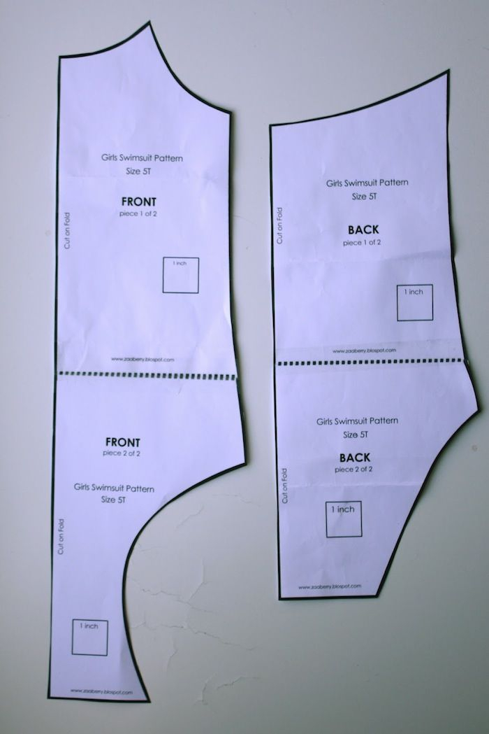 How To Sew A Girl s One Piece Swimsuit Free Pattern