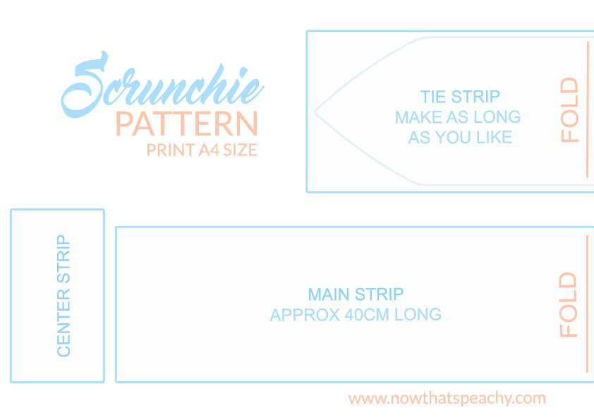 How To Sew A Hair Scrunchie With Tie Now Thats Peachy