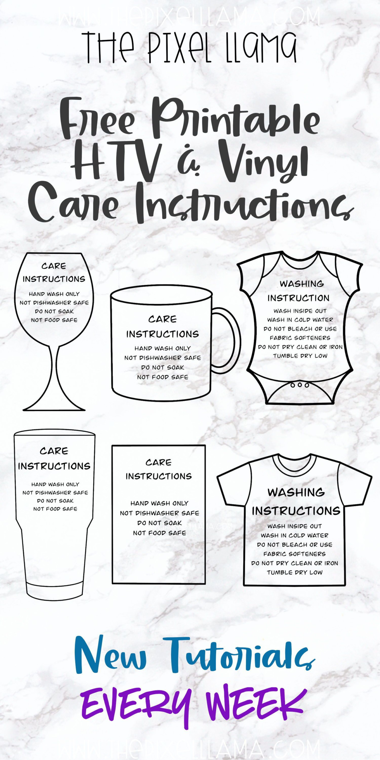 HTV Vinyl Care Instructions Plus A Free Printable Here
