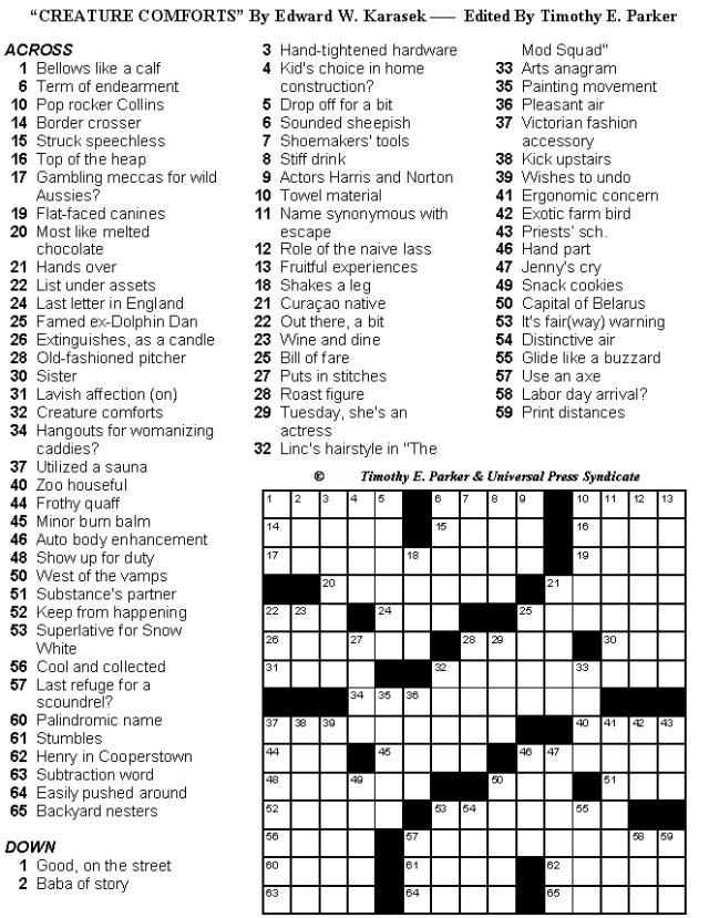 Image Result For Free Printable Crossword Puzzles Medium 