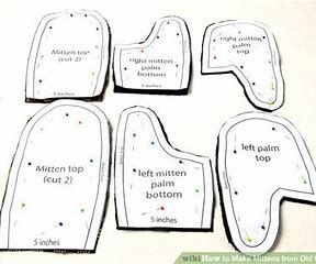 Image Result For Printable Mitten Pattern From Old 
