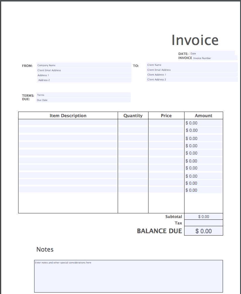 Invoice Template PDF Free From Invoice Simple