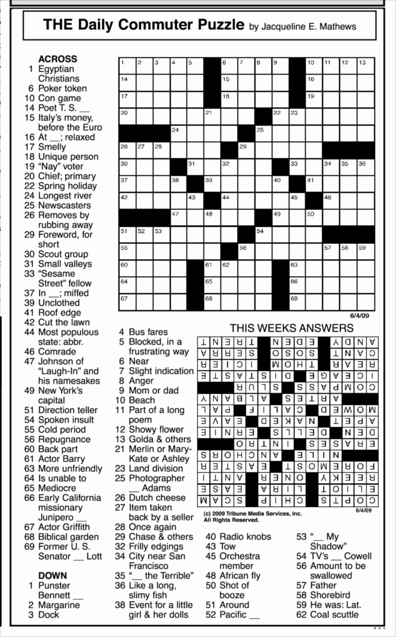 Jacqueline E Mathews Printable Crossword Puzzles 