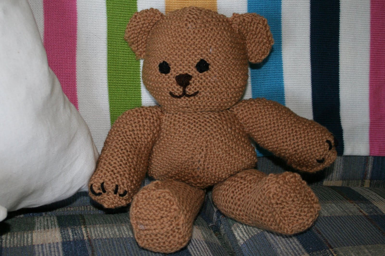 Joyful Strength Knit Teddy Bear