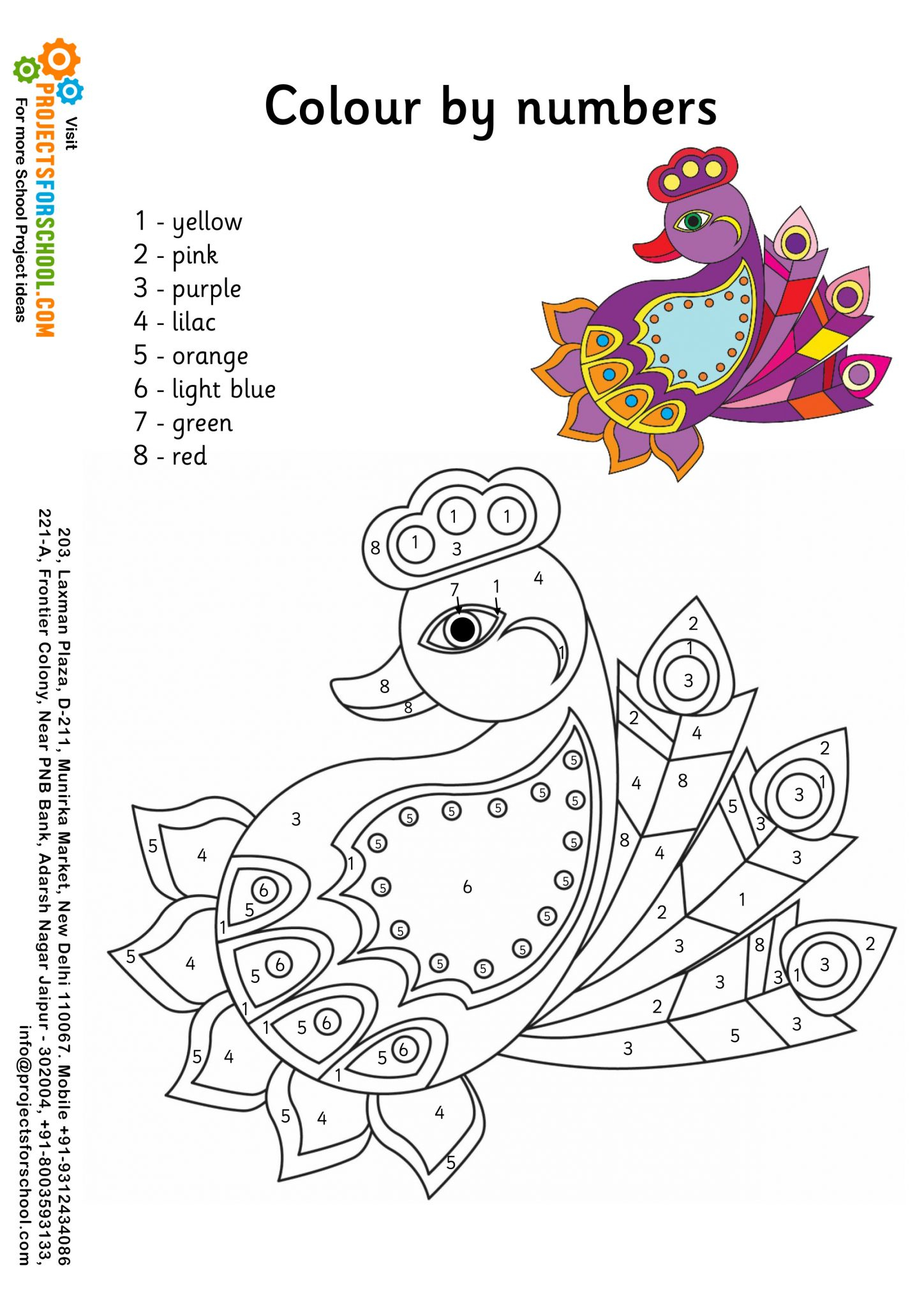 Kids Science Projects Rangoli Worksheet 2 Free Download