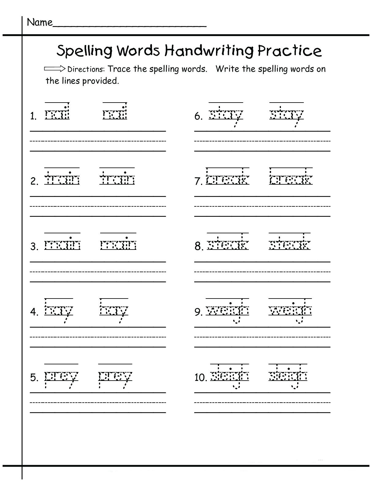 Kindergarten Handwriting Worksheets Best Coloring Pages 